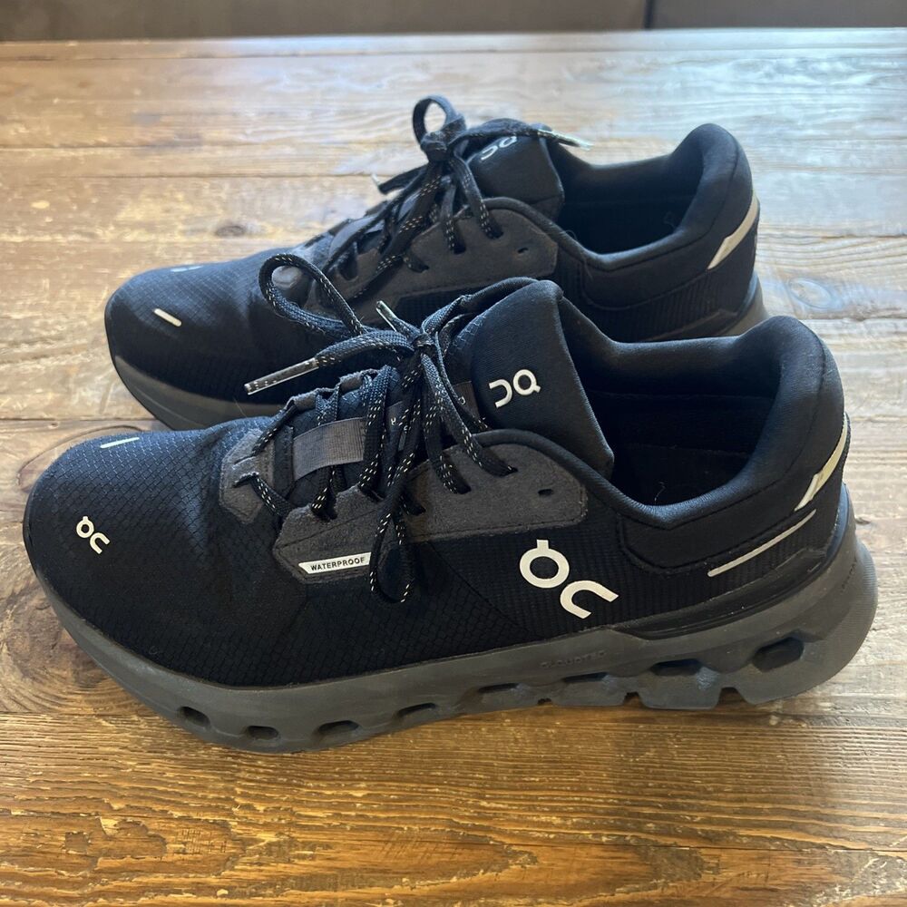On Cloud Cloudrunner 2 Magnet/Black Womens Size 7 Waterproof Running Shoe EUC